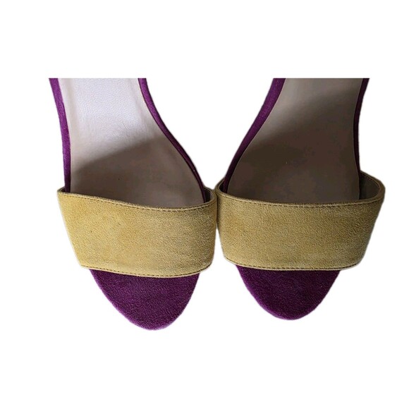 Sole Society Sheila Navy Purple Ankle Strap Stiletto Heels Color Block Size 8.5 - Picture 7 of 16